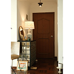 Настольная лампа с принтом на белом тканевом абажуре Roof Garden Lamp варинант исполнения - 8 | Loft Concept в Москве