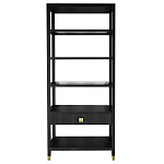 Стеллаж Elsa Dreams Black со стеклянными полками и ящиком варинант исполнения - 7 | Loft Concept в Москве