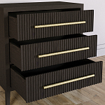 Комод Primo с 3 выдвижными ящиками Темный орех варинант исполнения - 6 | Loft Concept в Москве