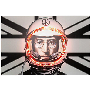 Дизайнерский Неоновый Постер Джон Леннон в Скафандре Lennon Astronaut
