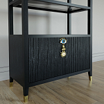 Стеллаж со стеклянными полками Elsa Dreams Black варинант исполнения - 4 | Loft Concept в Москве