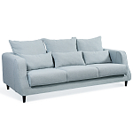 Диван Seldon с мягкими подушками голубое букле варинант исполнения - 1 | Loft Concept в Москве