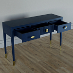 Дизайнерский Письменный стол Elsa Dreams Blue с тремя ящиками варинант исполнения - 4 | Loft Concept в Москве
