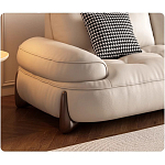 Диван двухместный кожаный с каркасом из массива дерева Furniture Medieval  варинант исполнения - 1 | Loft Concept в Москве