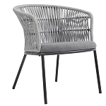 Кресло с декоративным плетением на спинке и подлокотниках Armchair Weaving варинант исполнения - 2 | Loft Concept в Москве