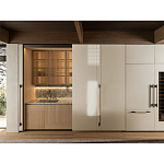 Кухонный гарнитур из камня и дерева с раздвижными дверцами TIVALÌ 2.0 Dada Engenereed Kitchen варинант исполнения - 2 | Loft Concept в Москве