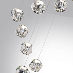 Люстра каскадня с 12-ю прозрачными шарообразными плафонами Bubbles Bocci варинант исполнения - 3 | Loft Concept в Москве