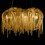 Люстра подвесная круглая с изогнутыми металлическими дугами и ниспадающими цепочками 65 см Atlantis Chain варинант исполнения - 6 | Loft Concept в Москве