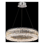 Люстра подвесная круглая из прозрачного хрусталя с корпусом из металла цвета хром Selfsufficient варинант исполнения - 3 | Loft Concept в Москве