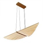 Люстра в виде распахнутых крыльев из тонких металлических планок Flight of Freedom варинант исполнения - 3 | Loft Concept в Москве