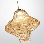 Подвесной светильник с плафоном из фактурного светло-янтарного стекла Light Ensemble варинант исполнения - 9 | Loft Concept в Москве