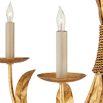 Люстра золотая с декором в виде перьев Bunch of Feathers варинант исполнения - 1 | Loft Concept в Москве