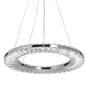 Люстра круглая с прозрачной хрустальной рамкой Maude Crystal Light