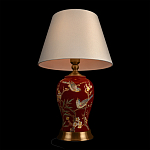 Настольная лампа бордовая с изображением птиц Slip Away варинант исполнения - 4 | Loft Concept в Москве