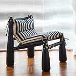 Кресло черно-белое со съемными подушками Celebrity варинант исполнения - 2 | Loft Concept в Москве