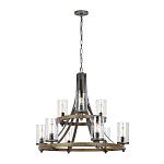 Люстра с цилиндрическим плафонами из толстого волнистого стекла в индустриальном стиле Feiss варинант исполнения - 2 | Loft Concept в Москве