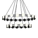 Люстра двухъярусная с круглыми светодиодными источниками света Maxine Light варинант исполнения - 2 | Loft Concept в Москве