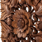Панно из дерева квадратное Flower Panel With Trees варинант исполнения - 2 | Loft Concept в Москве