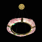 Люстра в форме кольца розовая Warm Pink Light варинант исполнения - 5 | Loft Concept в Москве