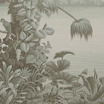 Обои ручная роспись Le Brésil Crystal Grey варинант исполнения - 2 | Loft Concept в Москве