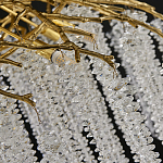 Люстра многоярусная с каркасом из металла и прозрачными подвесками FAIRYTREE Light варинант исполнения - 1 | Loft Concept в Москве