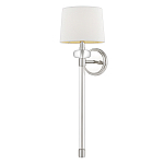 Бра с белым абажуром в форме конуса и прозрачным декоративным кольцом Quoizel варинант исполнения - 5 | Loft Concept в Москве