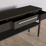 Дизайнерская Консоль с полкой и ящиком Primo Темный орех варинант исполнения - 7 | Loft Concept в Москве