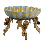 Чаша с орнаментом на бронзовых ножках в виде ангелов Eden Garden варинант исполнения - 2 | Loft Concept в Москве
