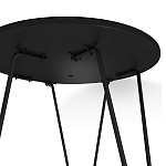 Стол журнальный с круглой столешницей из стекла Gold and Black Marble варинант исполнения - 5 | Loft Concept в Москве