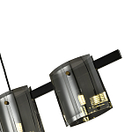 Подвесной светильник светодиодный с 5-ю цилиндрическими плафонами светло-серого цвета из стекла и стали Andrea Сhandelier Grey варинант исполнения - 3 | Loft Concept в Москве