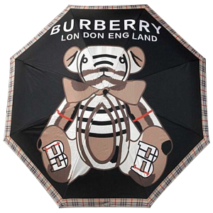 Зонт раскладной BURBERRY дизайн 005 Черный цвет