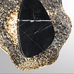 Бра с волнообразным стеклянным плафоном и вставкой из мрамора Liquid Stone варинант исполнения - 16 | Loft Concept в Москве