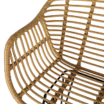 Стул барный с ротанговым плетением Half Bar Chair with Wicker с подлокотниками варинант исполнения - 8 | Loft Concept в Москве