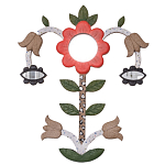 Зеркало-цветок из картона в русском стиле варинант исполнения - 1 | Loft Concept в Москве