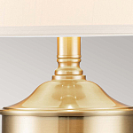 Настольная лампа со тканевым абажуром и прозрачным ребристым стеклянным основанием Quoizel варинант исполнения - 2 | Loft Concept в Москве