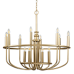  Люстра круглая двухъярусная цвета латунь с 12-ю лампами Kichler варинант исполнения - 1 | Loft Concept в Москве