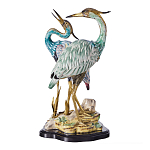 Статуэтка в виде двух птиц из фарфора с бронзовыми элементами Bird of the Garden of Eden варинант исполнения - 1 | Loft Concept в Москве