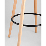 Пластиковый барный стул на ножках из массива бука Eames White варинант исполнения - 4 | Loft Concept в Москве