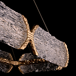 Люстра прямоугольная с текстурным природным рисунком IceFlame варинант исполнения - 3 | Loft Concept в Москве