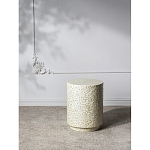 Приставной столик с рисунком из раковин устриц Bone Inlay варинант исполнения - 10 | Loft Concept в Москве