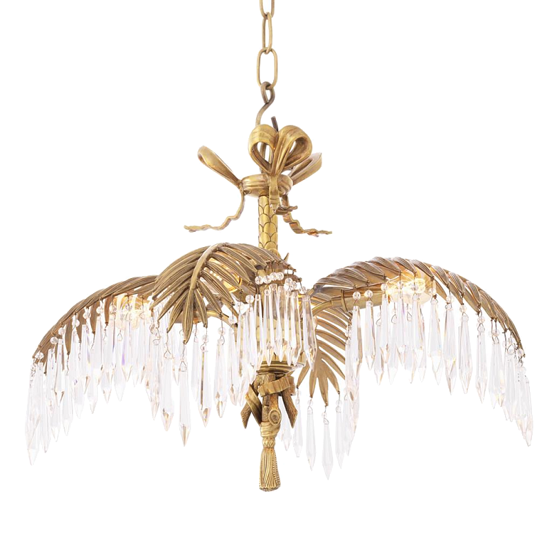 Люстра Eichholtz Chandelier Hildebrandt S Латунь Прозрачный (Transparent) в Москве | Loft Concept 