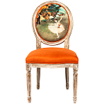 Стул из натурального бука оранжевое с цветным принтом Impressionism in Color варинант исполнения - 1 | Loft Concept в Москве