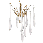Бра с хрустальными подвесками в виде капель Droplet Crystal Gold Wall Lamp варинант исполнения - 1 | Loft Concept в Москве