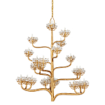 Люстра золотая в виде растения Golden Flower Glade варинант исполнения - 4 | Loft Concept в Москве