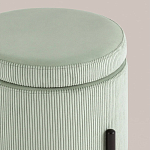 Светло-зеленый пуф на черных ножках SANJAY варинант исполнения - 4 | Loft Concept в Москве