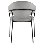 Серый стул с обивкой из искусственной замши Alexis варинант исполнения - 4 | Loft Concept в Москве