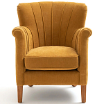 Кресло велюровое на ножках из массива ясеня Jessie Armchair варинант исполнения - 2 | Loft Concept в Москве