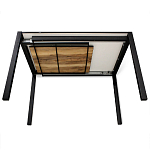 Стол обеденный раздвижной с прямоугольной столешницей на четырех черных ножках Blair варинант исполнения - 5 | Loft Concept в Москве