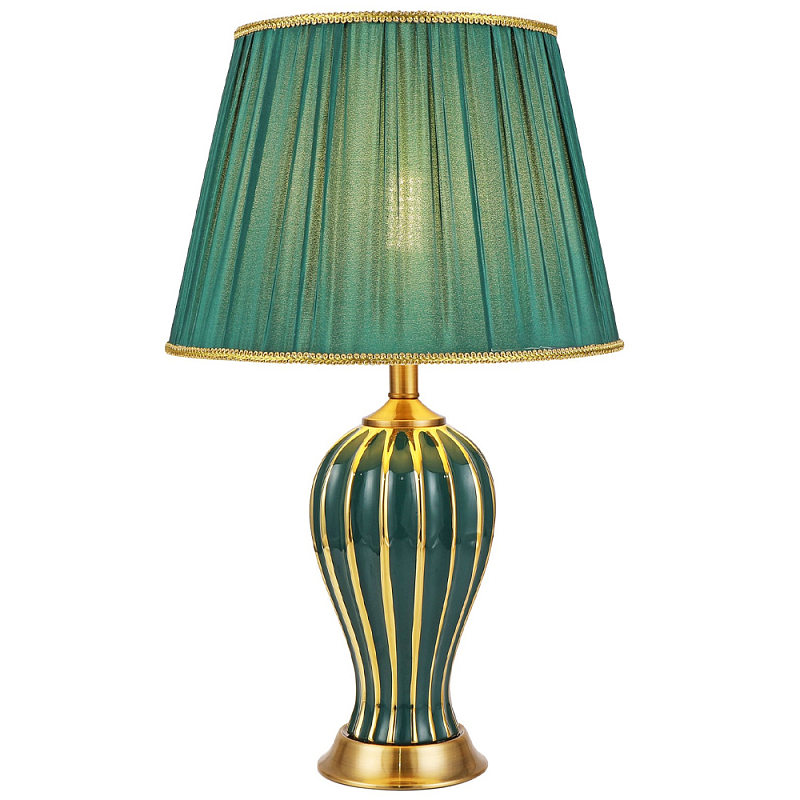     Celestina Green  Gold Lampshade Table Lamp     | Loft Concept 