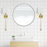 Бра с белым абажуром в форме конуса и прозрачным декоративным кольцом Quoizel варинант исполнения - 13 | Loft Concept в Москве